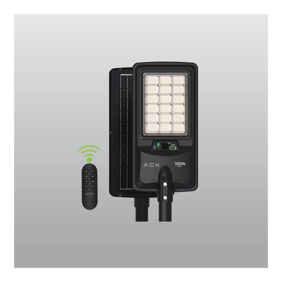 ACK AT42-09131 Solar LED Sokak Armatürü 120W 6500K Siyah — temsili üretici aile görseli