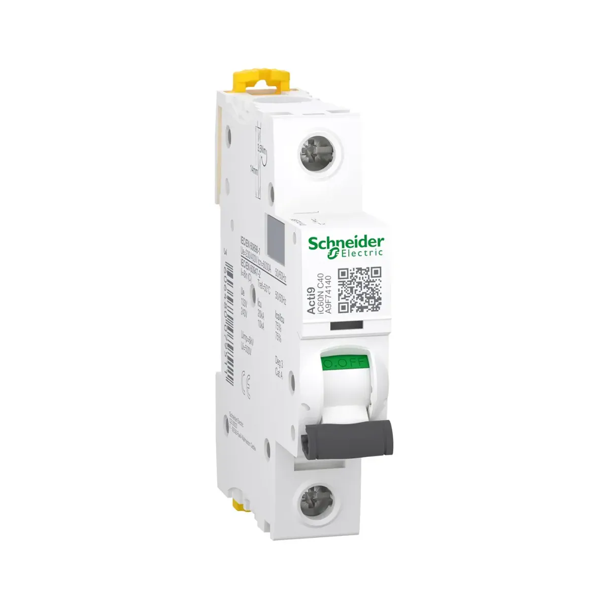 Schneider A9F74140 iC60N Minyatür Sigorta Devre Kesici 1 Kutup 40A C eğrisi