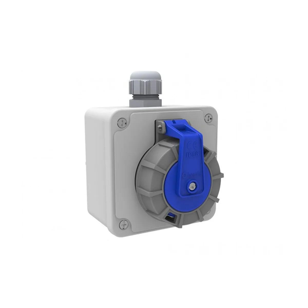 Bemis BS1-1402-7510 Screw-Connection Straight Wall Socket 16 A 2P+E IP68