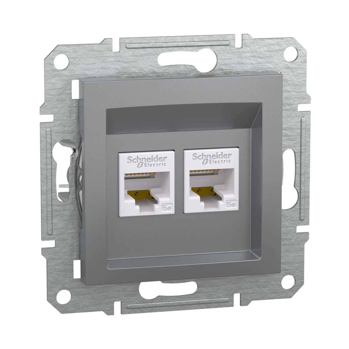 Schneider Electric EPH4400162 Asfora 2*RJ45 CAT.5E UTP Steel
