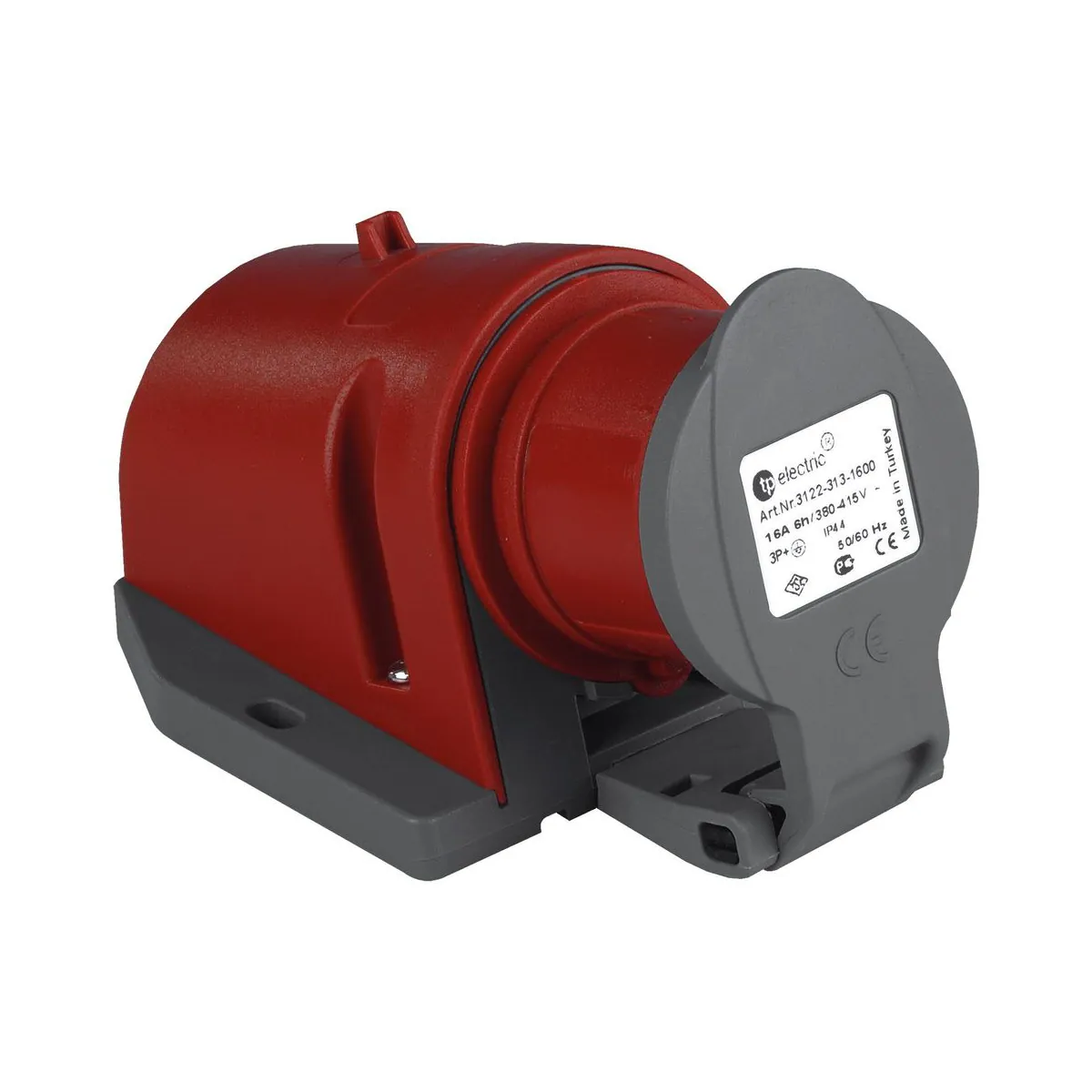 TP Elektrik 3105-313-1600 CEE 5x16A Duvar Fişi (koruma kapaklı), IP 44, 6h