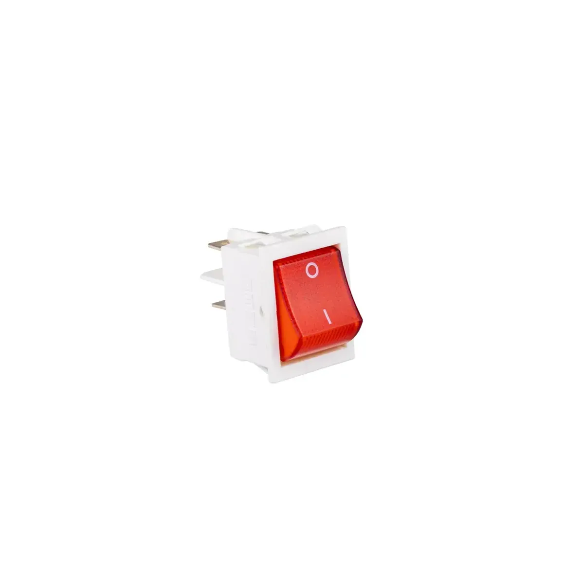 Emas A14 Series 30x22mm White Housing 2NO Illuminated Terminal (0-I) Printed Red Switch