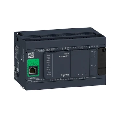 Schneider Electric TM241CEC24R M241 PLC, 14DI, 10 DO Relay, CANopen, Ethernet — üretici katalog görseli