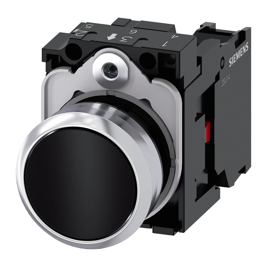 Siemens 3SU1150-0AB10-1CA0 Control Push Button Black 1NC