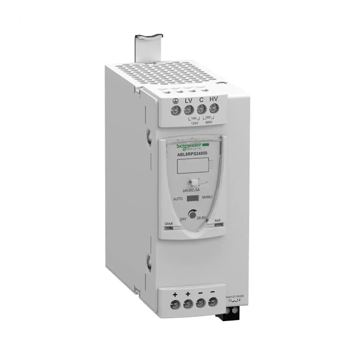 Schneider Electric ABL8RPS24050 UNIVERSAL POWER SUPPLY, 100-500/24V 5 A
