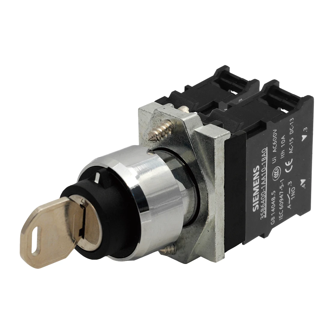 Siemens 3SB6160-4AL11-1NA0 Control Push Button 1/0/2 Position maintained lockable latching push button 1NO,1NO