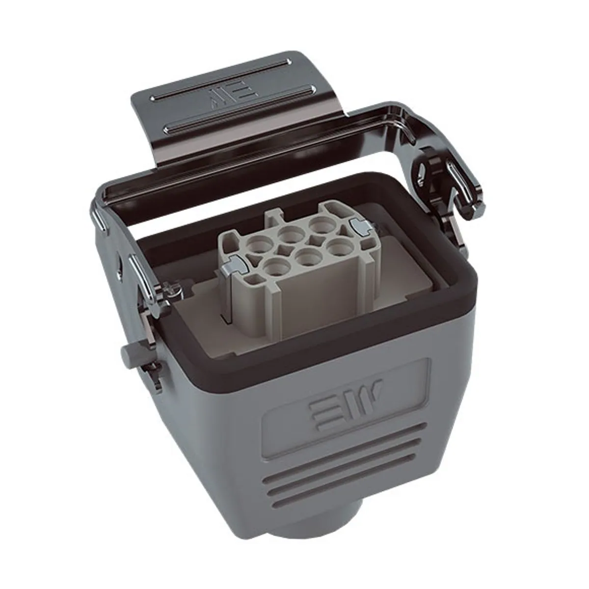 Mete Enerji 403112 6x16A Multi-Outlet Extension Socket Top Entry Gasketed Latched