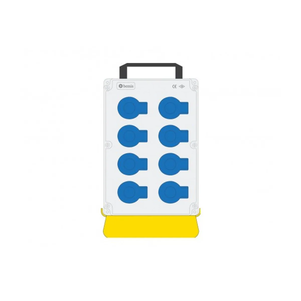 Bemis BKP-8280-0021 Powerbox Socket Box with Support Legs and Handle IP44 210x300x90mm