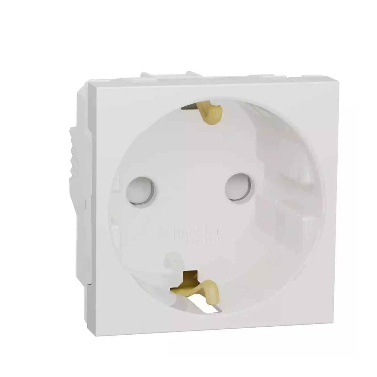 Schneider Electric NU303718 Yeni Unica, Topraklı Çocuk Korumalı Priz Vidalı Bağlantı 2 modül, Beyaz — temsili üretici aile görseli