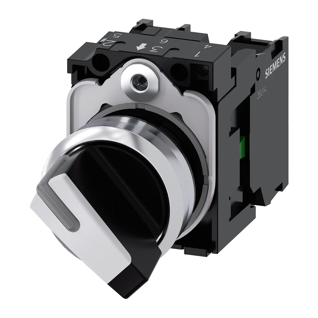 Siemens 3SU1150-2BF60-1MA0 Control Push Button 0-1 position illuminable maintained latching push button 1NO/1NC