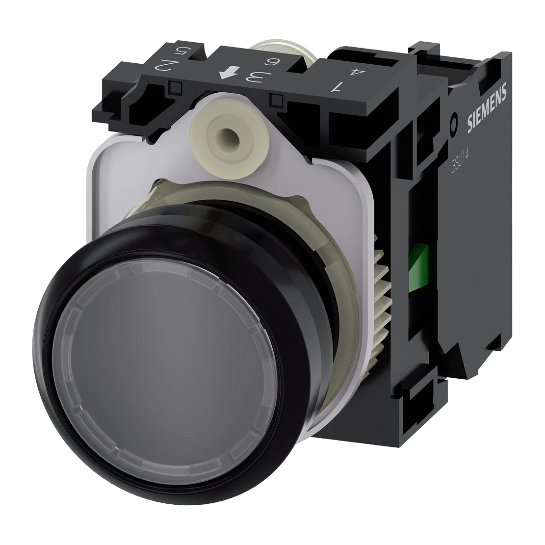 Siemens 3SU1100-0AB70-1BA0 Control Push Button Colorless 1NO