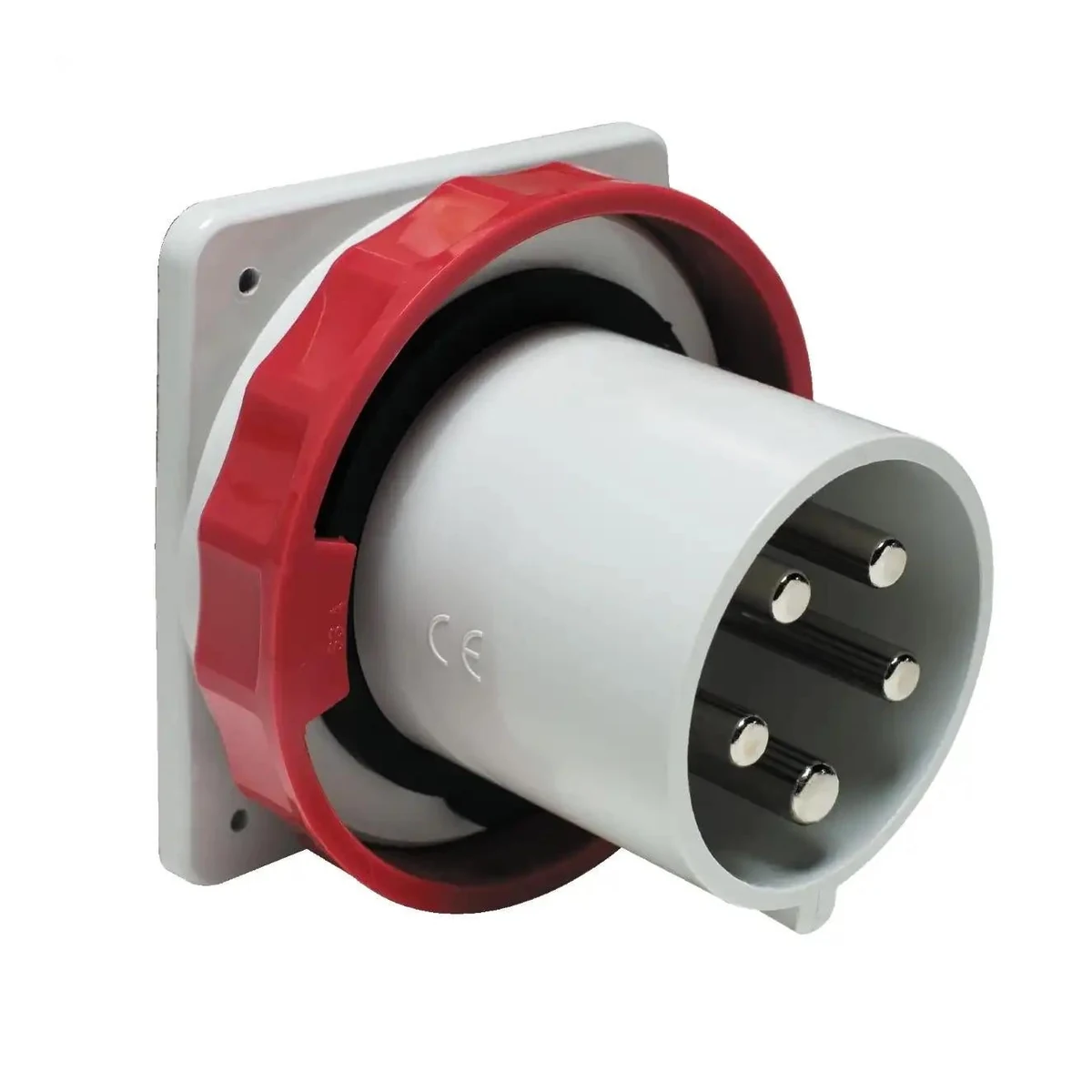 Schneider Electric 81894 4x125A, Three-Phase, 3P+T, IP67, SCREW-TYPE, Straight Machine Plug