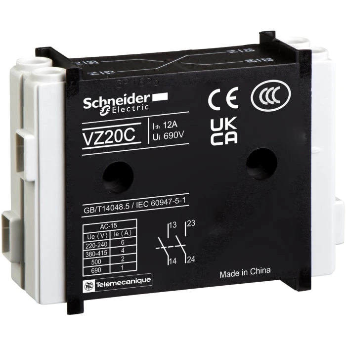 Schneider Electric VZ20 TeSys VARIO Yardımcı kontak bloğu 1NA+1NA