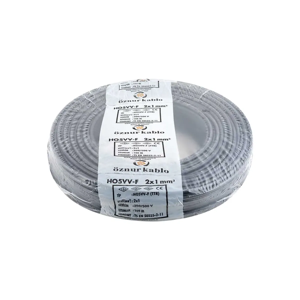Öznur TTR 2x1 mm2 H05VV-F Siyah Kablo