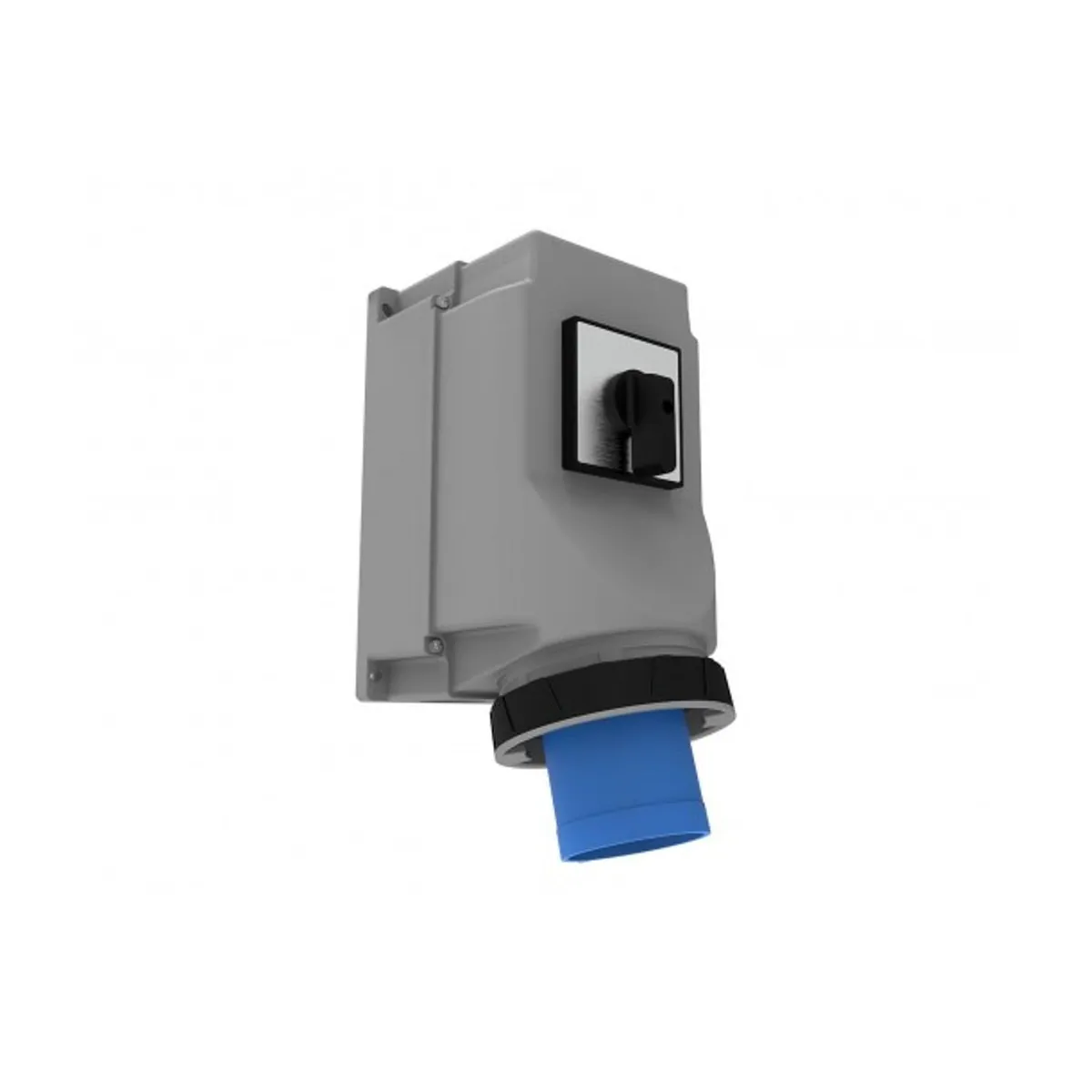 Bemis BC3-6403-7240 CEE 90° Angled Wall Plug with Cam Switch 125 A 2P+E