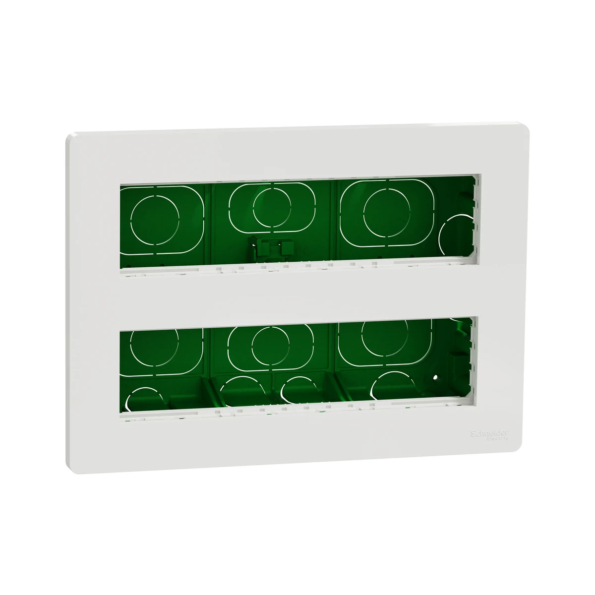 Schneider Electric NU171820 2-sıra x 8-modül Çalışma İstasyonu Sıva-altı, Beyaz Antibakteriyel — üretici ürün görseli