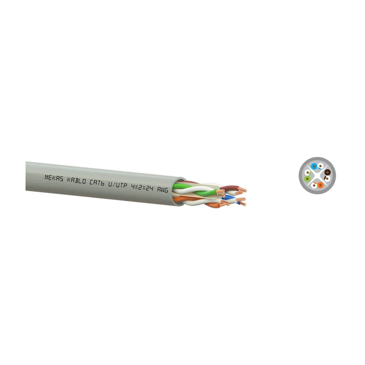 Mekas CAT6 SF/UTP Halogen Free Ethernet LAN Data Cable 4x2x24 AWG