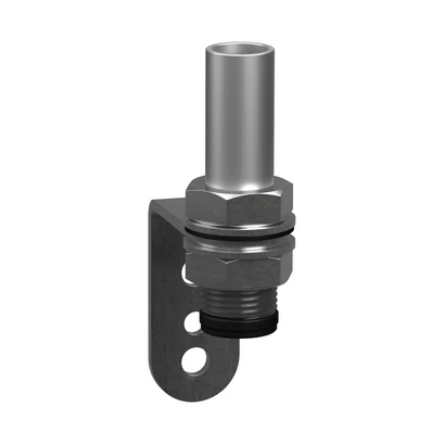 Schneider Electric XVZ100T L bracket with 100mm Alu Ø25mm pole — üretici katalog görseli