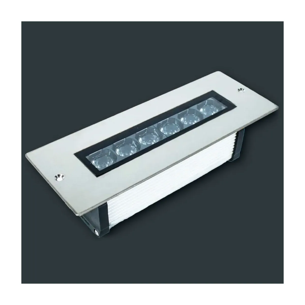 9W Flush-Mounted Green 320x90mm LED Wallwasher Luminaire