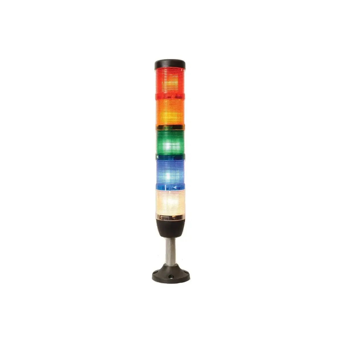 Emas IK Series Five-Tier 220V AC 100mm LED Stack Light with Tube and Plastic Base 50mm