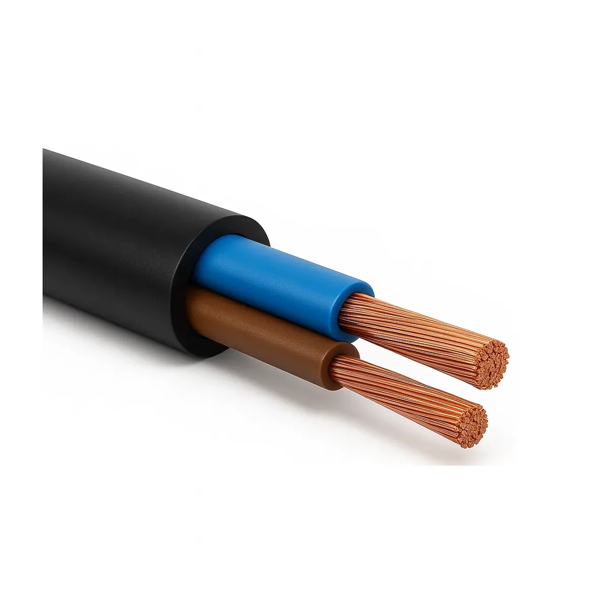 Öznur TTR 2x6 mm2 H05VV-F Siyah Kablo