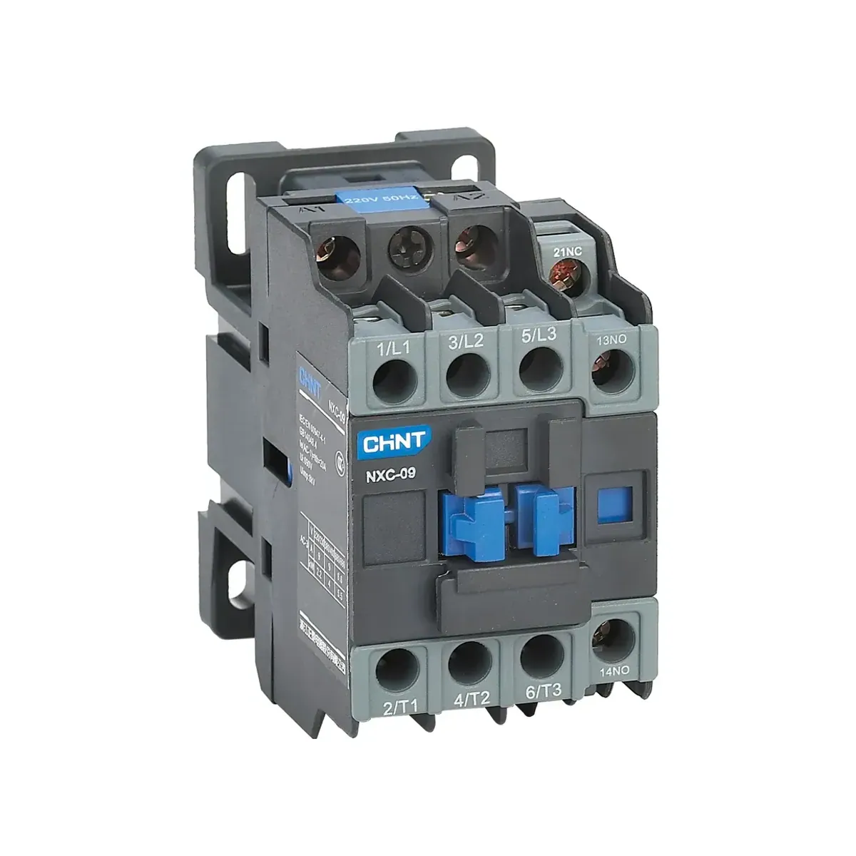 Chint NXC-09 220V AC Coil 3-Pole 9A 1NO+1NC Contactor with Auxiliary Contact 4kW