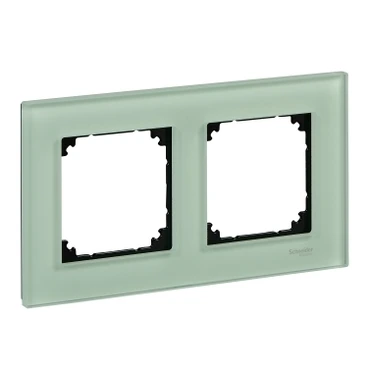 Schneider Electric MTN404204 Double frame, M-Elegance Glass, Emerald green
