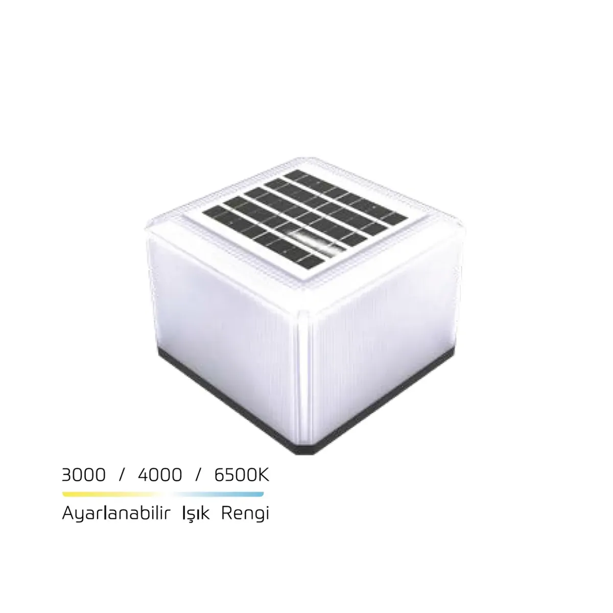 30W Ayarlanabilir Işıklı 400lm Solar Set Üstü Bahçe Armatür