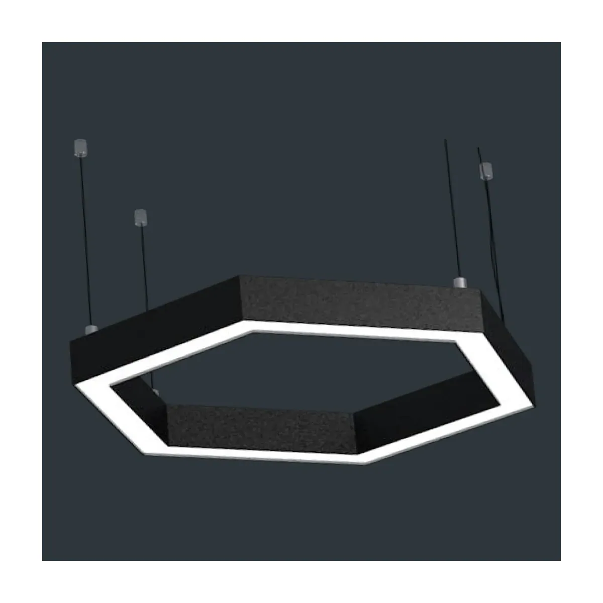 50W Hexagon Type 6500 K 6x30cm 6000lm 80x50mm Decorative Linear LED Luminaire
