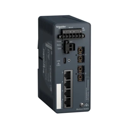 Schneider Electric MCSESM063F2CU0 Modicon Managed Switch 4TX/2FX-mm — üretici katalog görseli