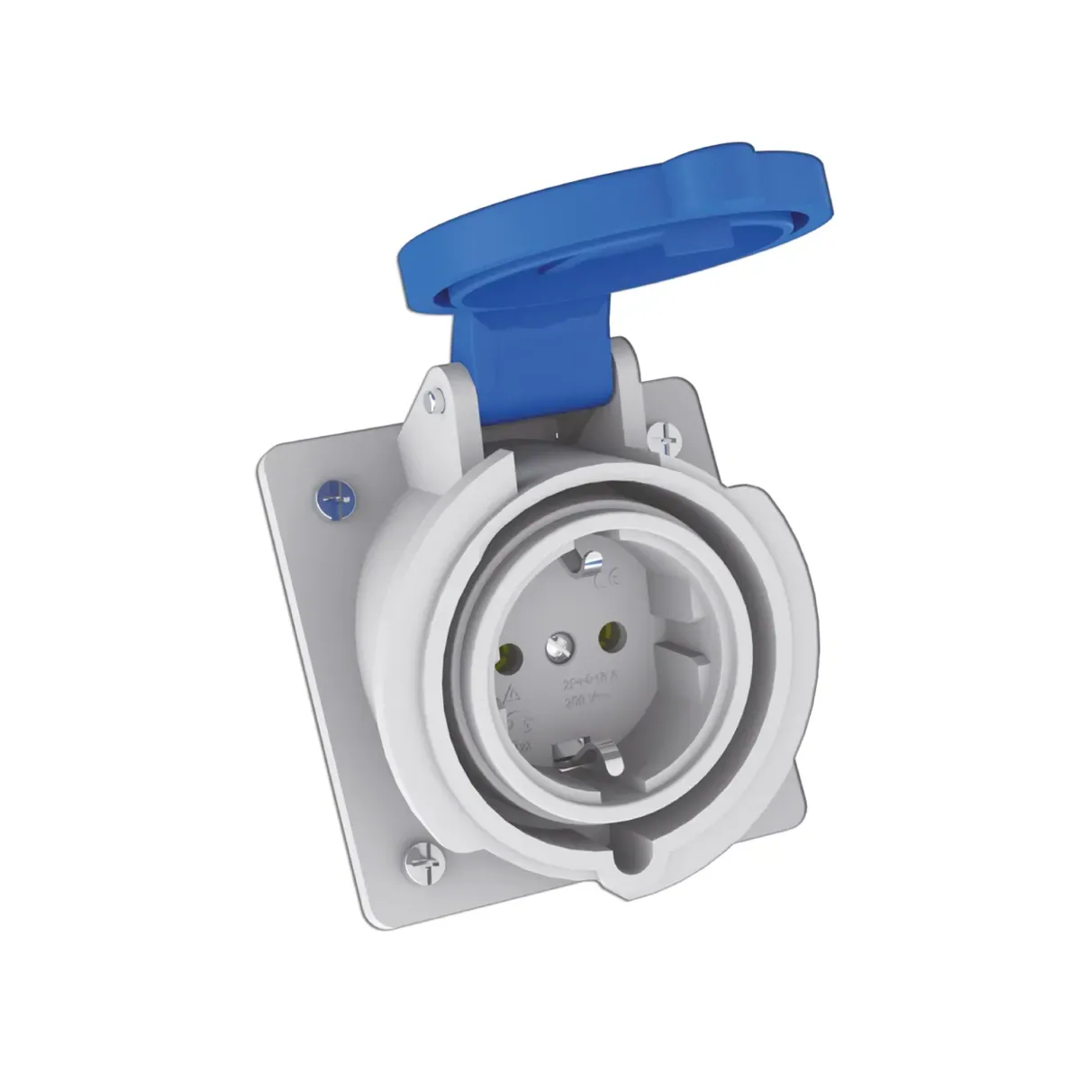 Tem 440.116.160 16A Angled Machine Socket 2P+E IP44