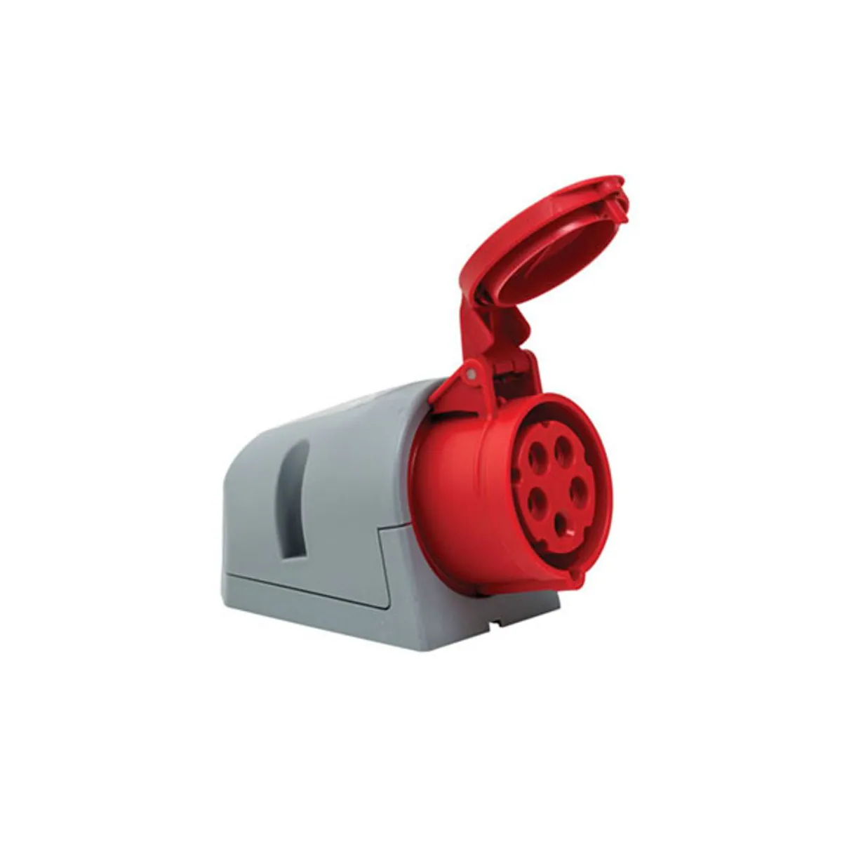 PCE 406607 5x16A Wall Socket Angled Housing IP44