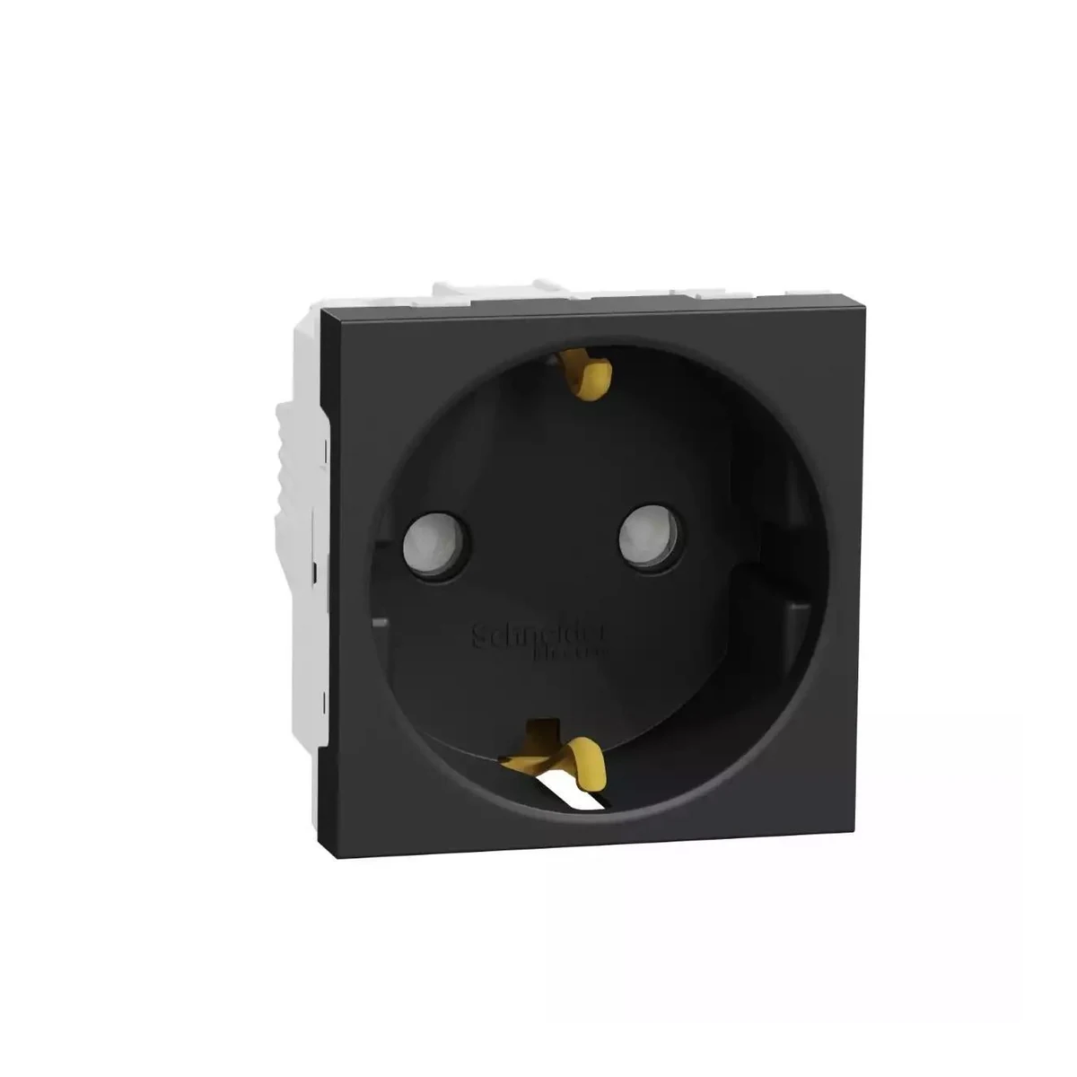 Schneider Electric NU303754 Yeni Unica, Grounded Child-Protected Socket, Screw Connection 2 module, Anthracite