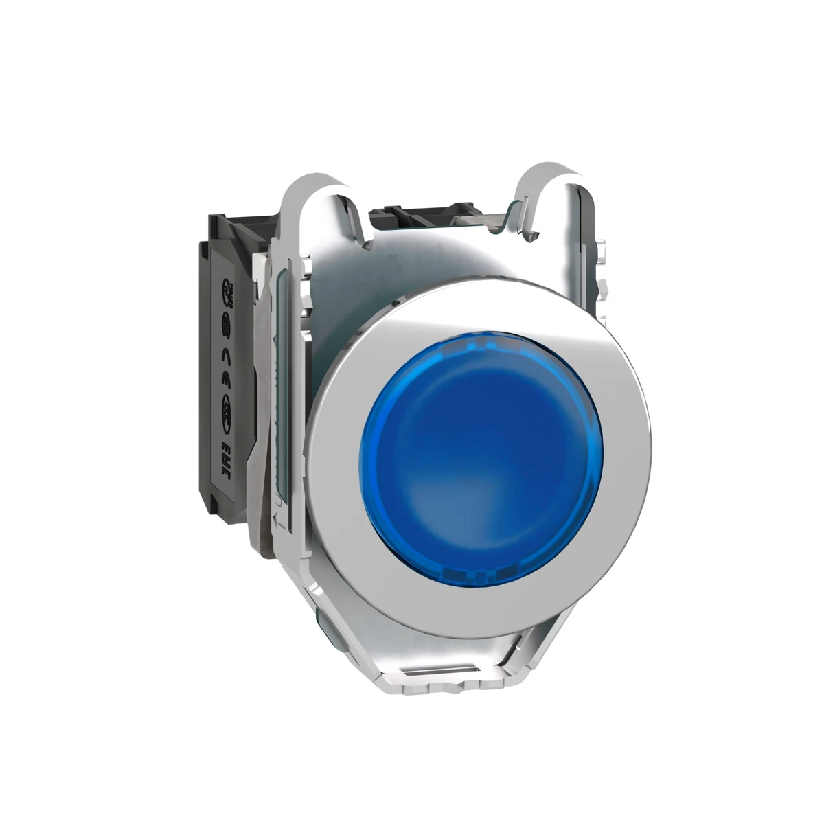 Schneider Electric XB4FW36B5 Illuminated, Momentary push button LED 24 VAC /DC Blue 1 NA+1 NC