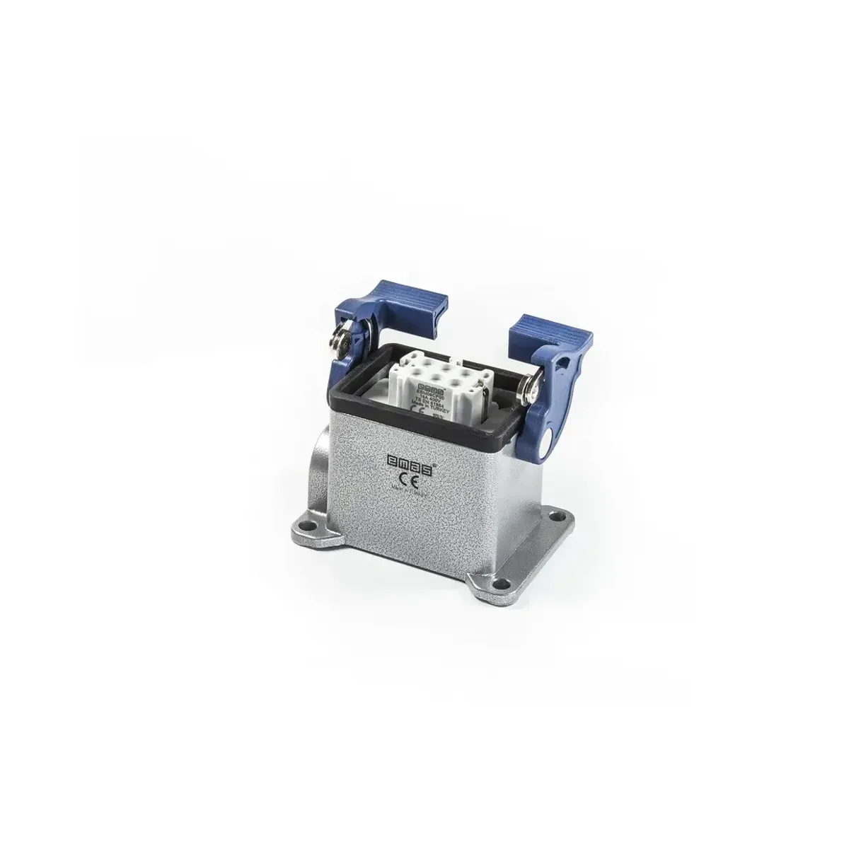 Emas Metal 6 Contact Wall-Mount Type Socket 16A Side Entry 2 Latched Multi-Contact EBM06PD12