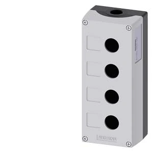 Siemens 3SU1854-0AA00-0AB1 Enclosed Control Push Button Metal 4-hole empty enclosure