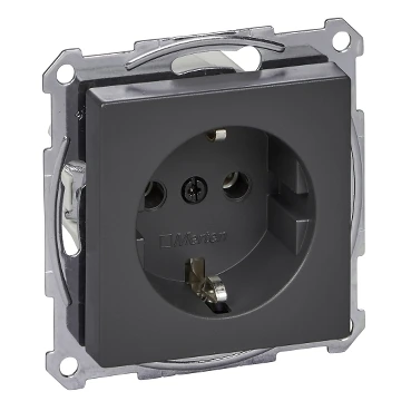 Schneider Electric MTN2301-0414 Merten System M, Grounded Socket, Quick Connection, Anthracite