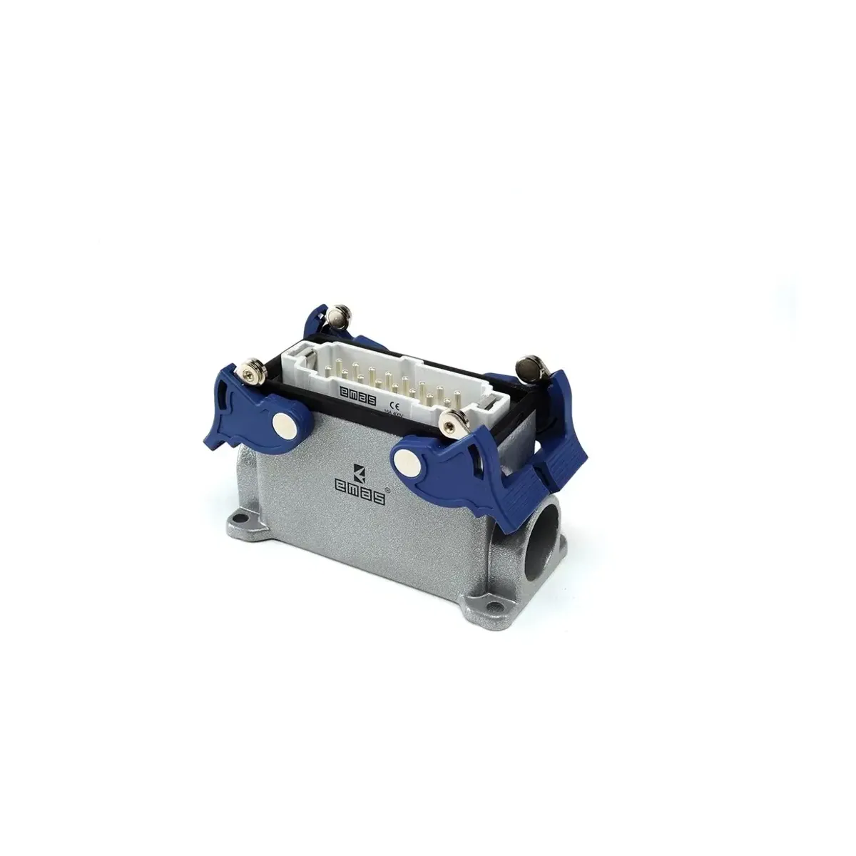 Emas Metal 24-Contact Wall-Mount Plug 16A Side-Entry 2 Metal-Latch Multi-Contact EBM24FD17