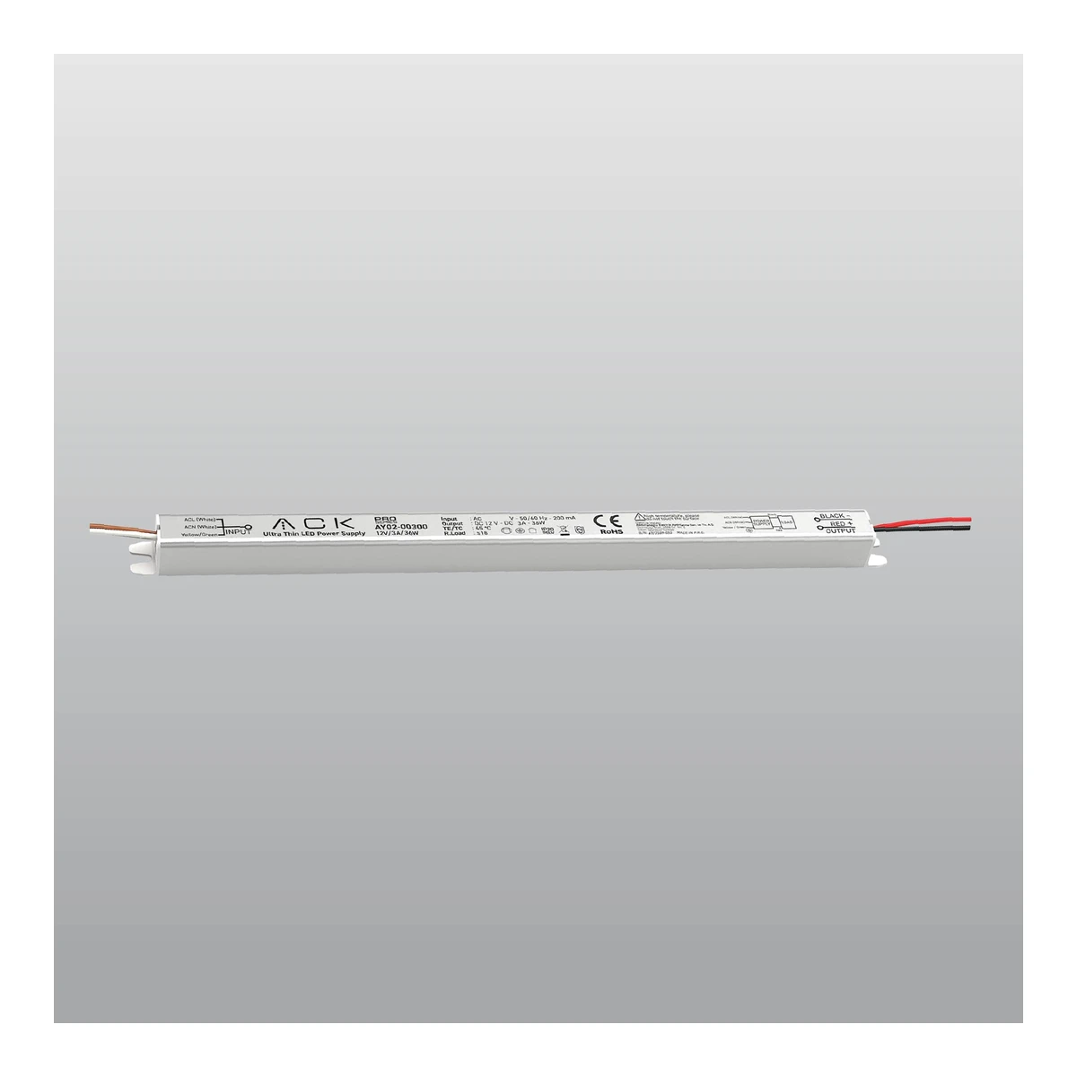 ACK AY02-00600-PRO DC 12V PRO Series Ultra Thin LED Drivers 60W