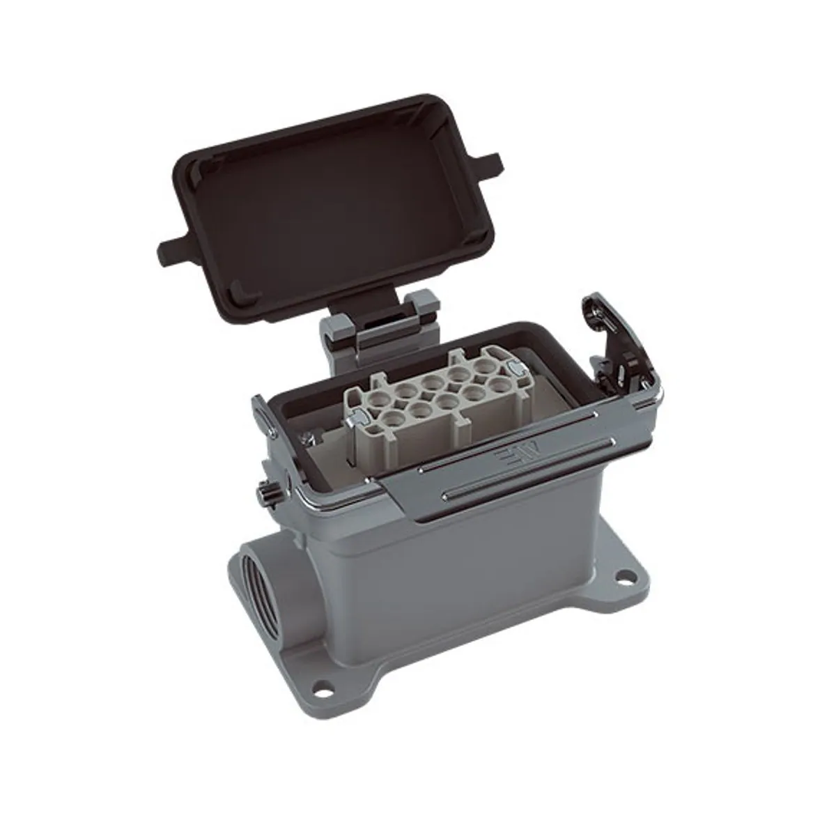 Mete Enerji 403713S 10x16A Çoklu Duvar Fiş Tek Metal Mandallı Menteşe Kapaklı