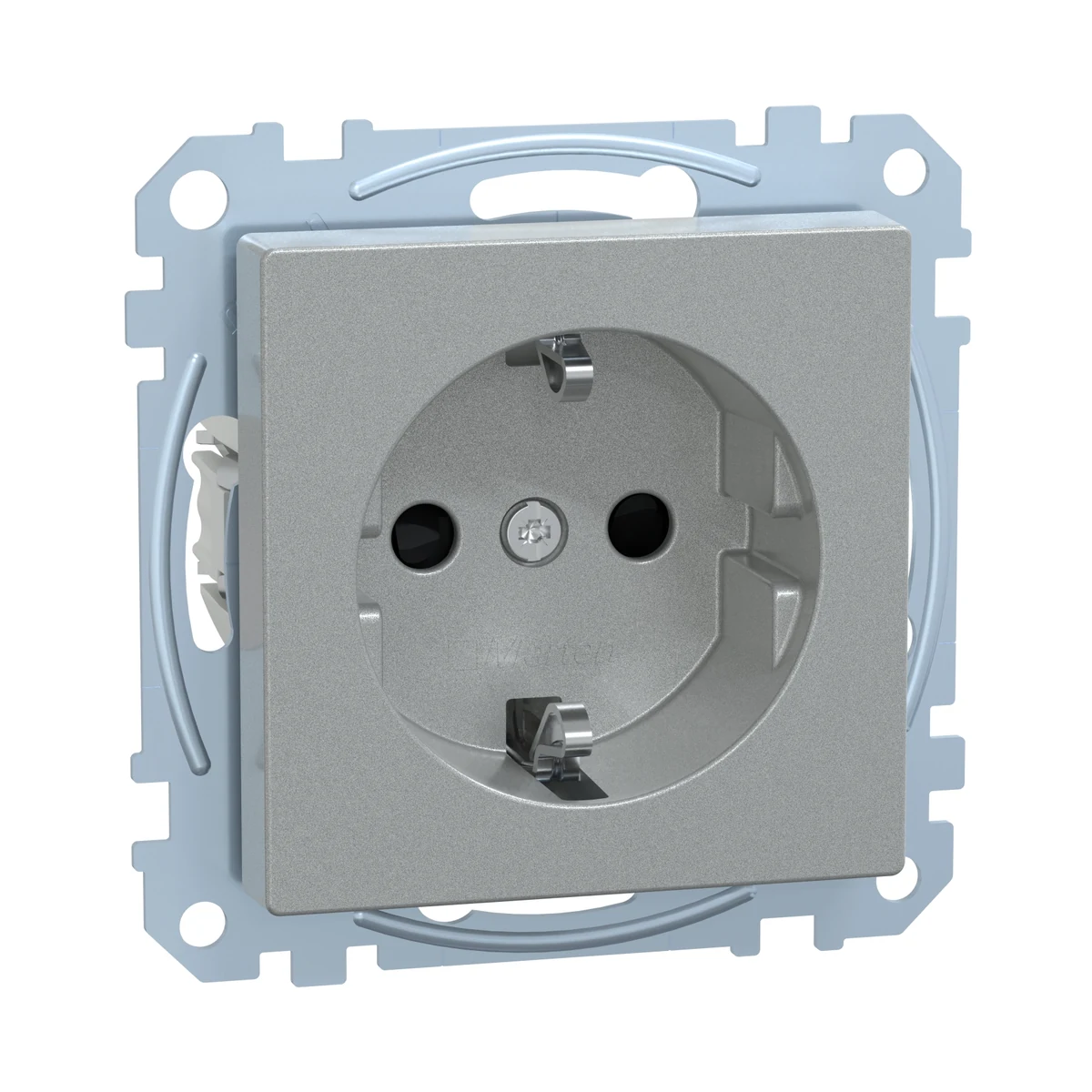 Schneider Electric MEG2300-0304 Merten System M, Grounded Socket, Child-Safe, Quick Connection, Green