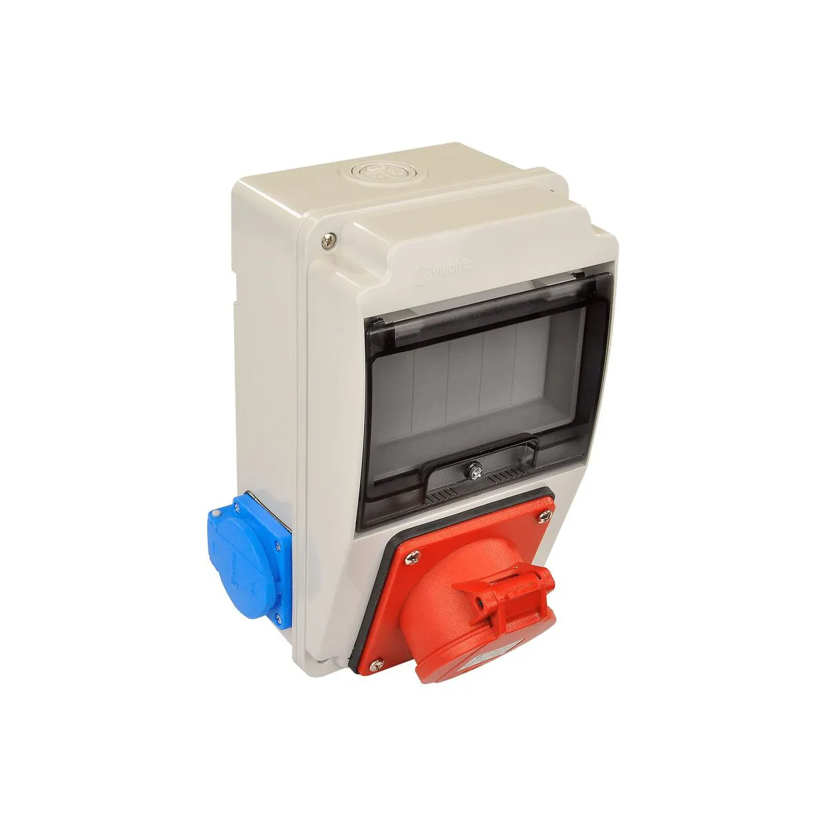 TP Elektrik 3318-002-2200 130x220 Priz Montajlı Kombinasyon Kutusu, 4x16A ve 1x16A Prizli