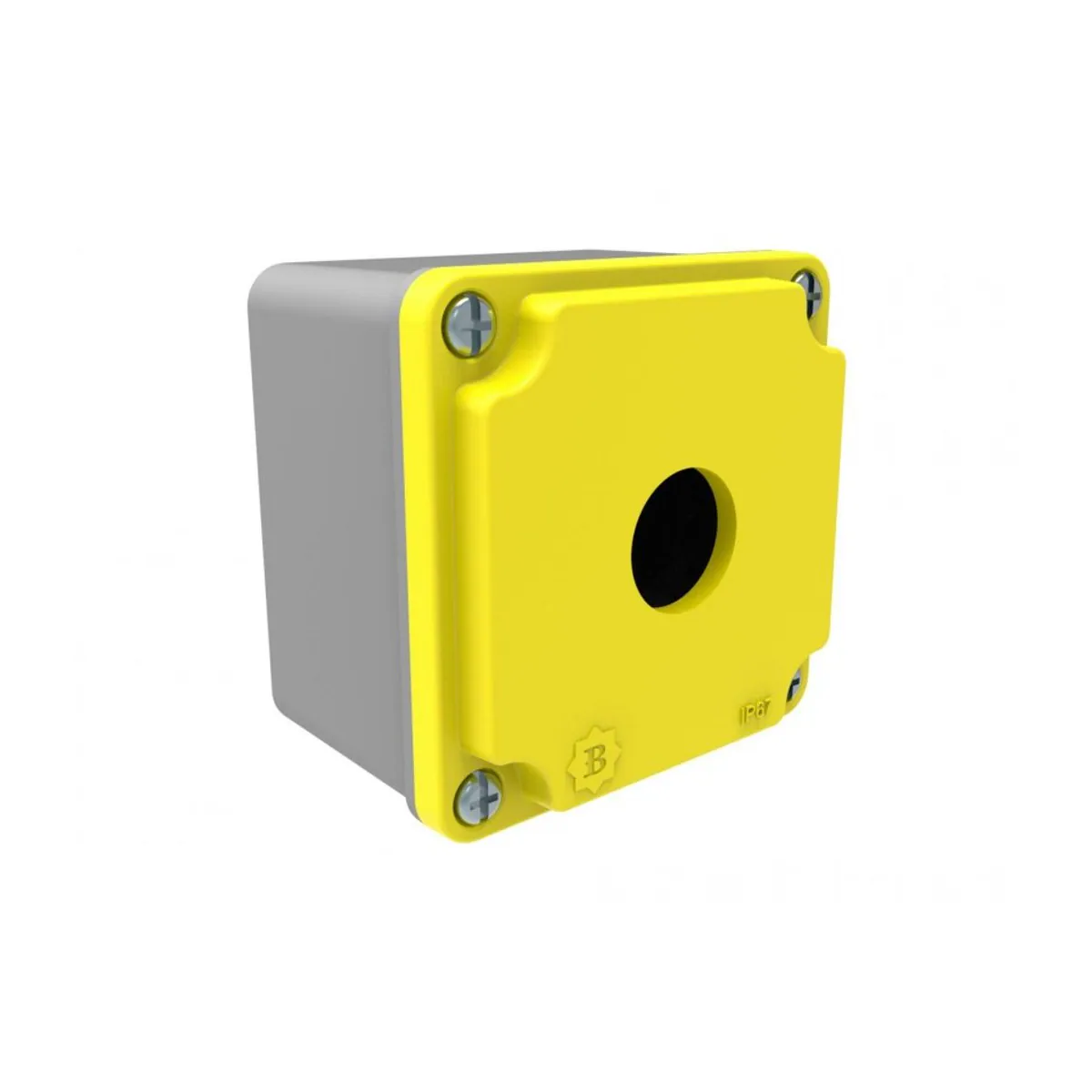 Bemis BT4-1001-0007 Alüminyum 1’li Buton Kutusu IP67 80x80x60 Sarı