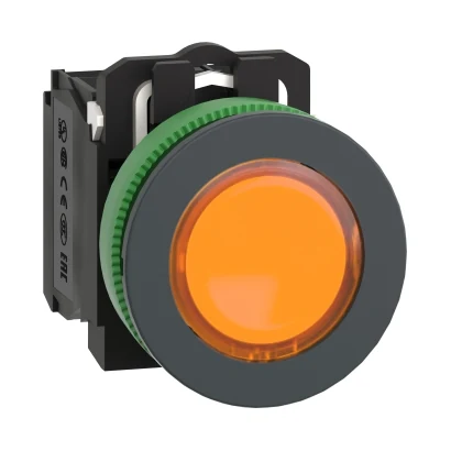 Schneider Electric XB5FW35M5 Illuminated, Momentary push button LED 230 VAC Blue 1 NA+1 NC