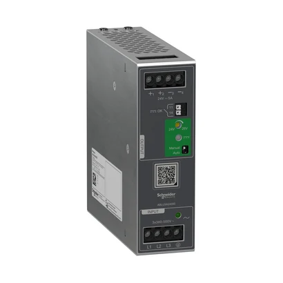 Schneider Electric ABLU3A24050 POWER SUPPLY, 380...500 V AC, 3 faz, 24V, 5A — üretici katalog görseli