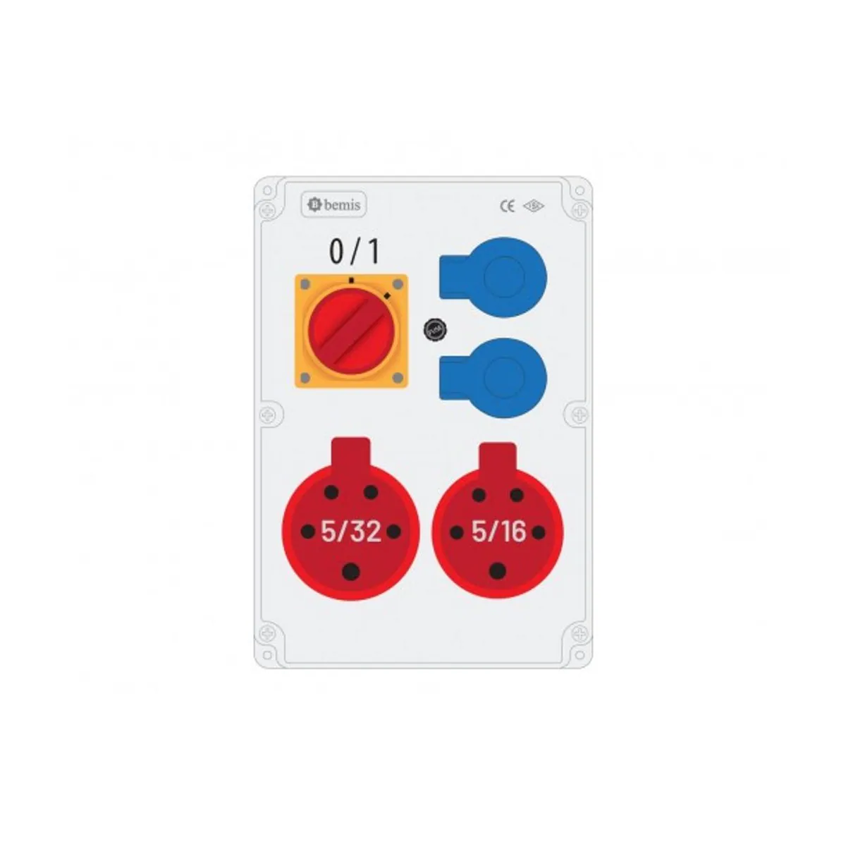 Bemis BKP-8296-2002 Powerbox Priz Kutusu IP44 210x300x90mm