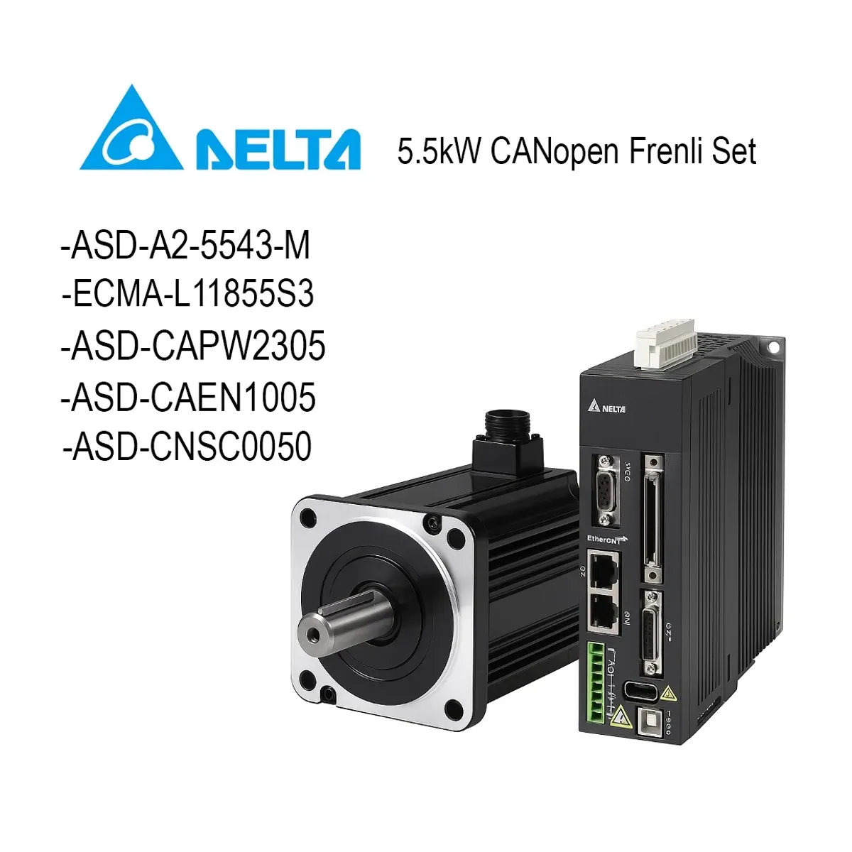 Delta ASD-A2 Series 5.5kW CANopen Communication Set with Brake