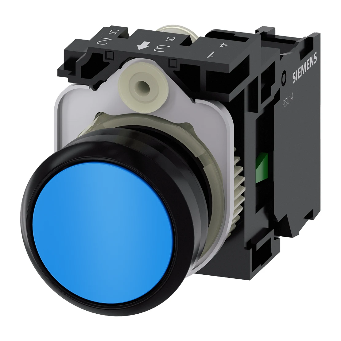 Siemens 3SU1100-0AB50-1BA0 Control Push Button Blue 1NO