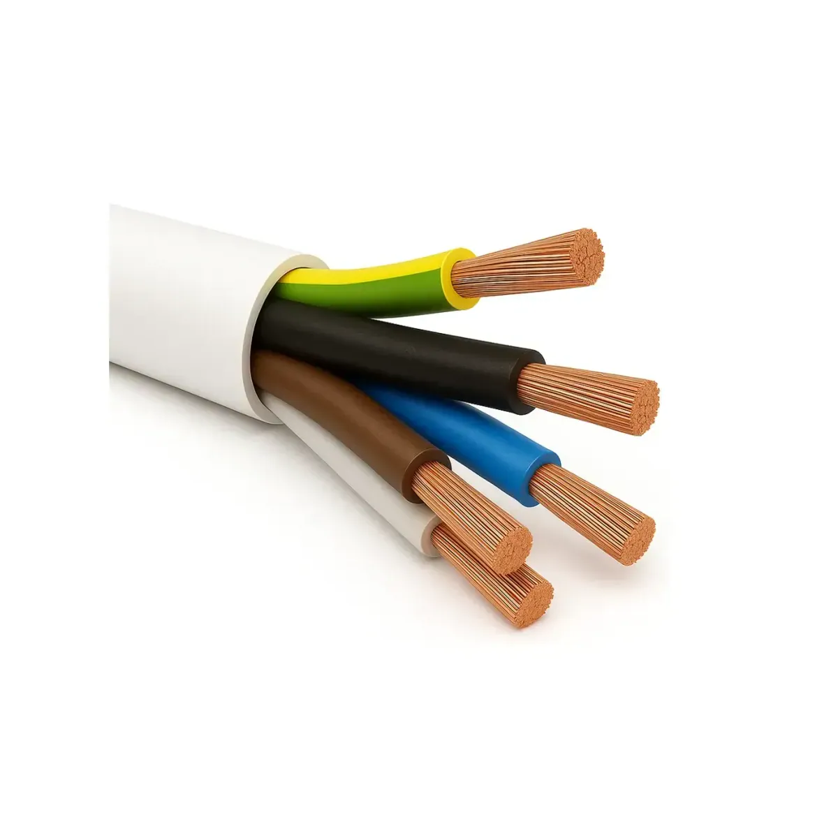 Win TTR 5x2.5 mm2 H05VV-F White Cable