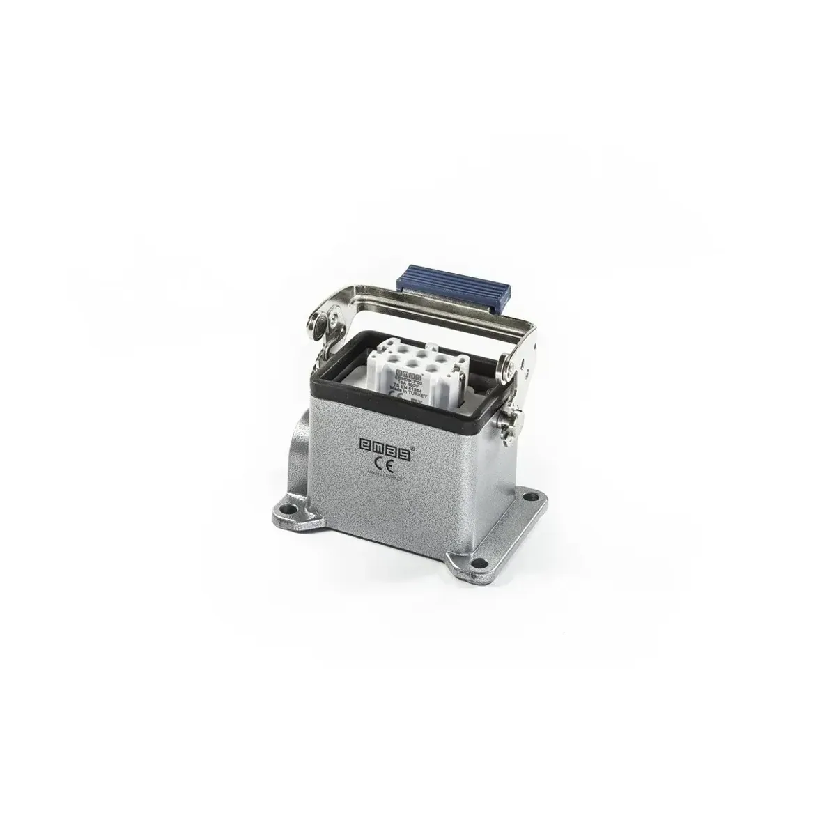 Emas Metal 6 Contact Wall-Mount Type Socket 16A Side Entry 1 Metal Latched Multi-Contact EBM06PD16